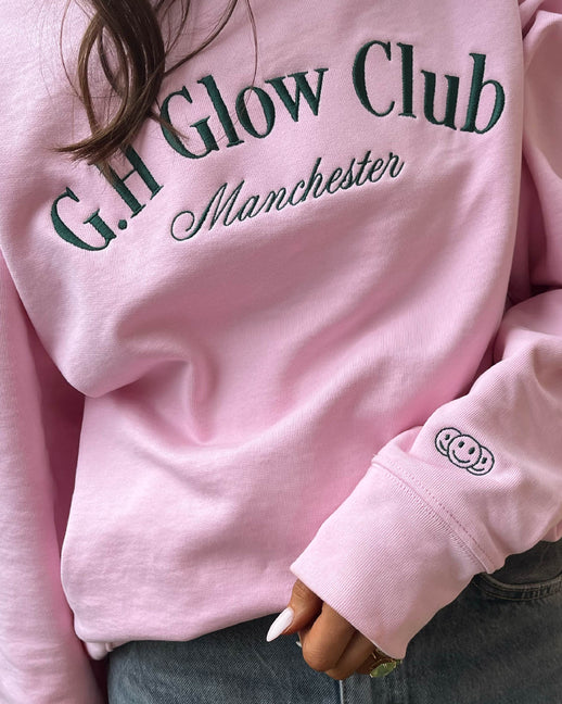 glow hub G.H GLOW CLUB SOFT PINK JUMPER