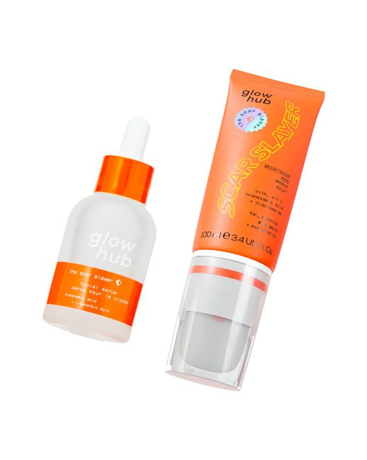 glow hub SCAR SLAYER SERUM & MASK DUO