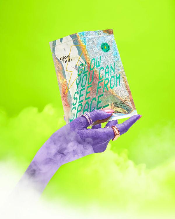 Glow Hub GLOW YOU CAN SEE FROM SPACE - Hydration Hero & Glow Giver Duo Bag