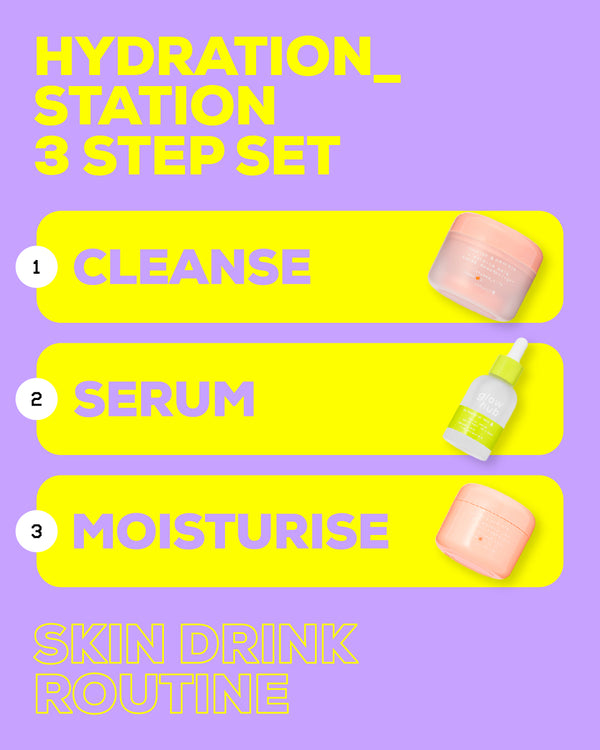 Glow Hub HYDRATION_STATION 3 STEP SET: SKIN DRINK ROUTINE