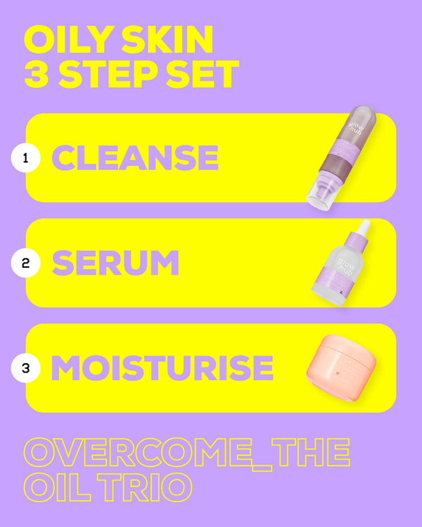 Glow Hub OILY SKIN 3 STEP SET: OVERCOME_THE_OIL TRIO