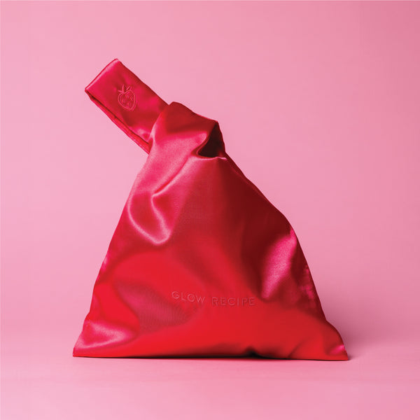 glow recipe Strawberry Satin Knot Bag