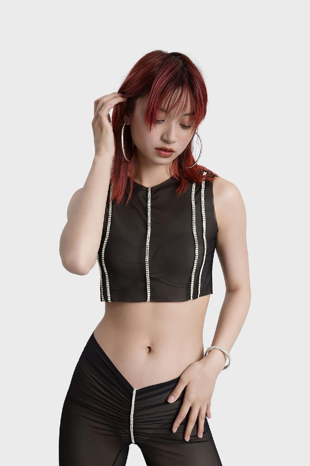 glück Diamond crop top