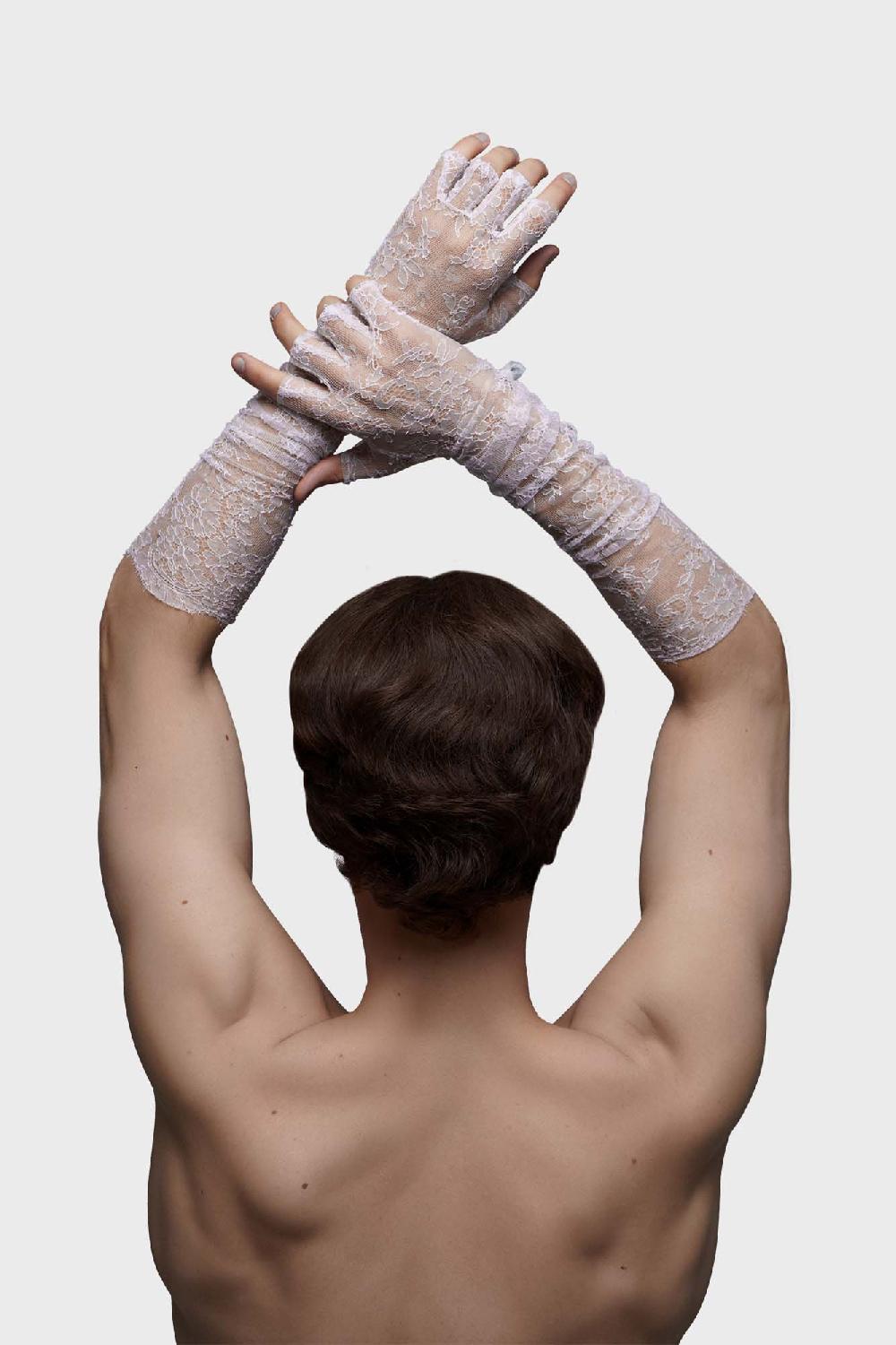 glück Lace opera gloves