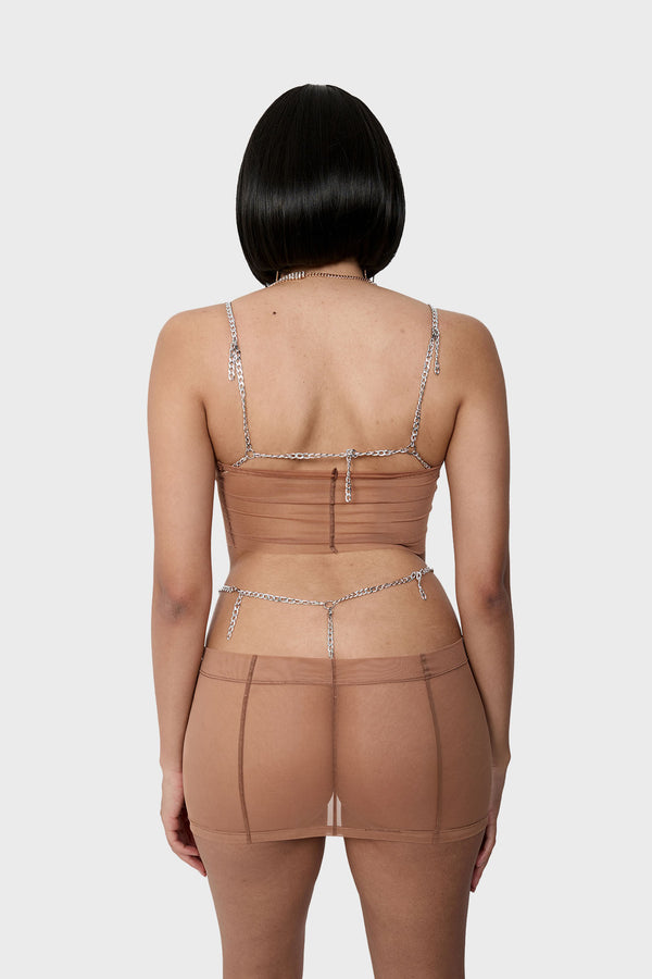 Glück Nude Mini Skirt