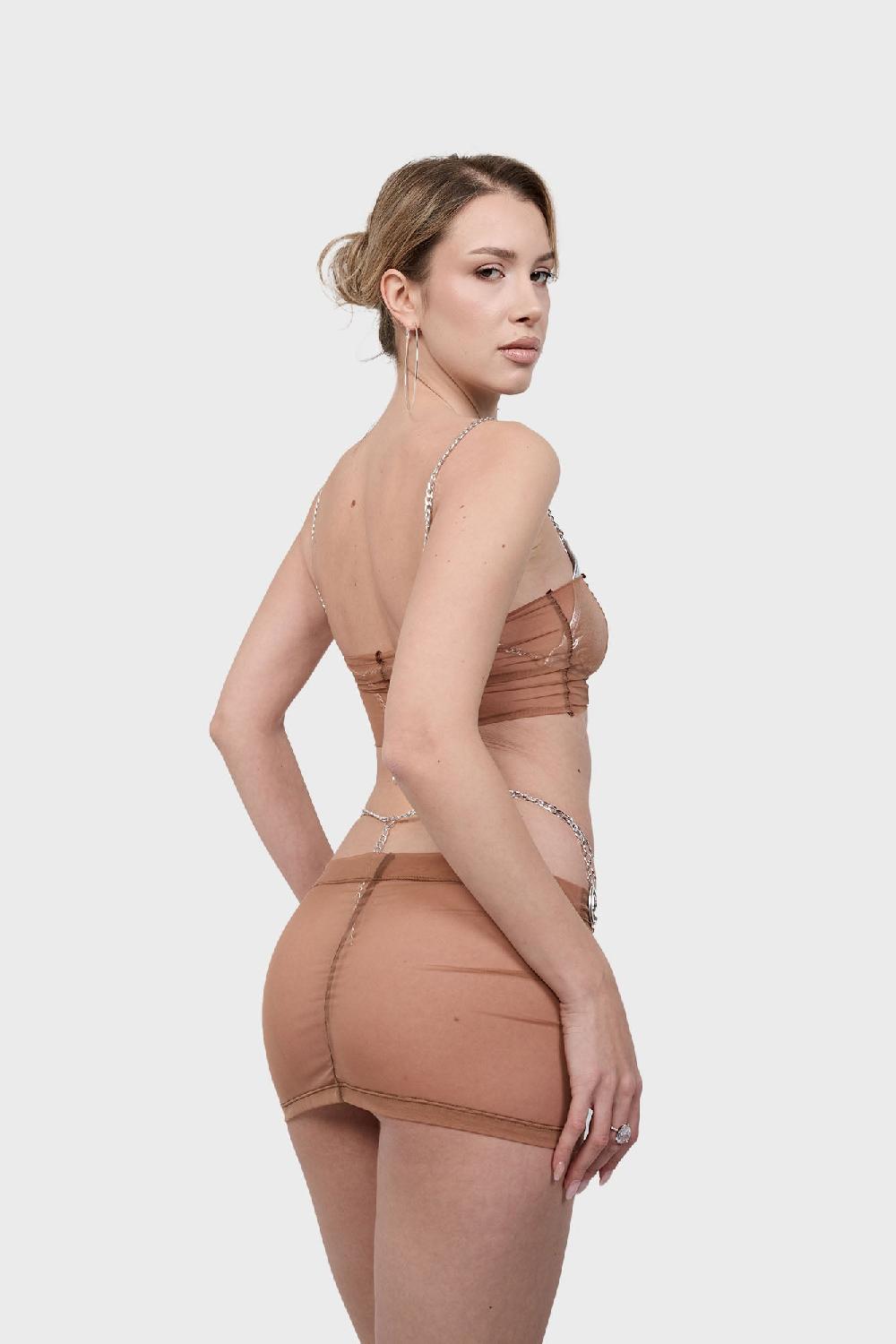glück Nude mini skirt