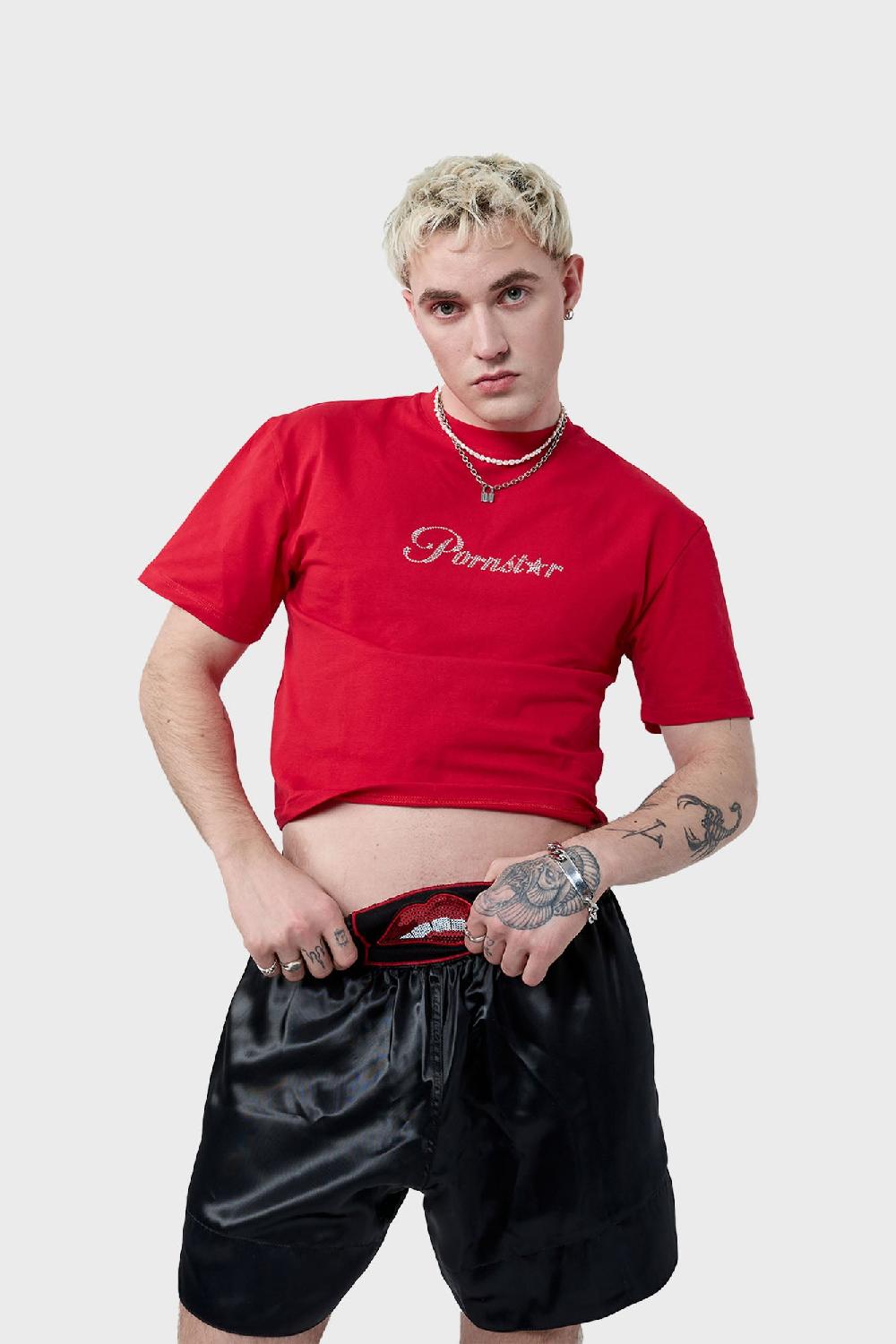 glück Pornstar crop t-shirt