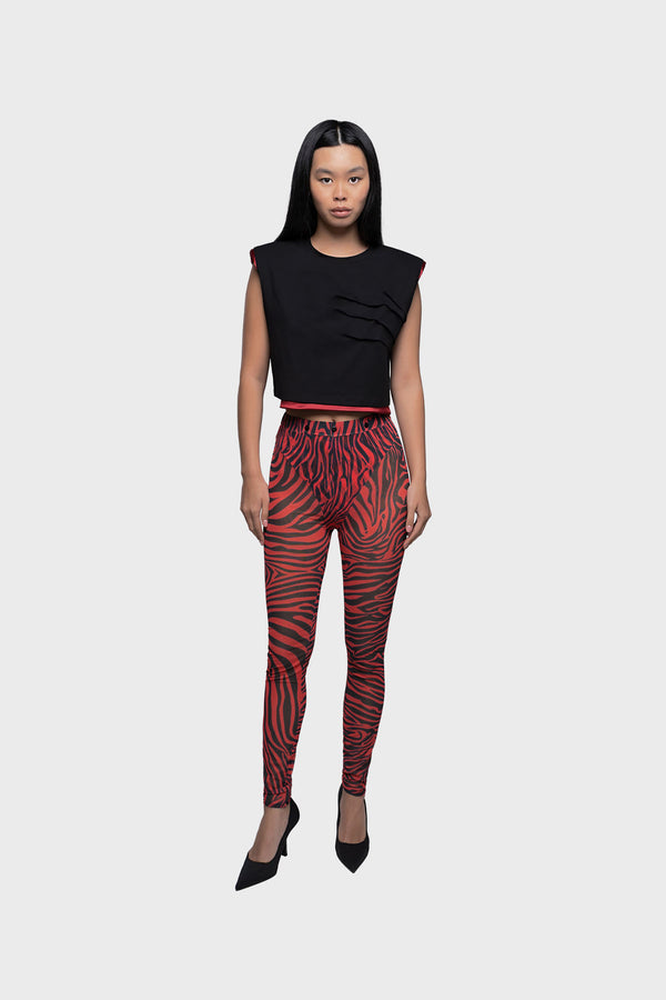 Glück Red Zebra Leggins