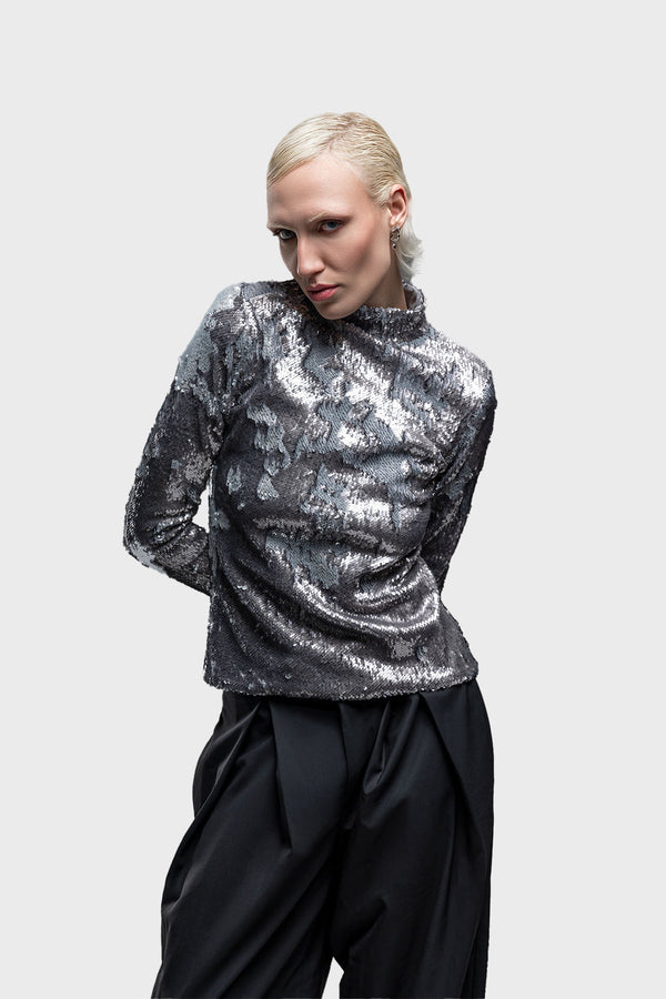 Glück Two-sided Sequin Turtleneck