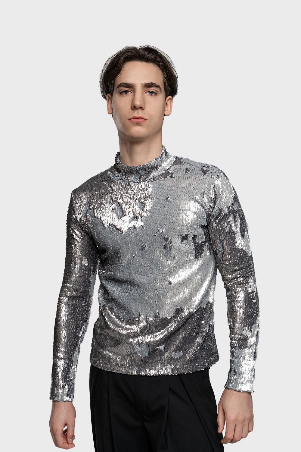glück Two-sided sequin Turtleneck