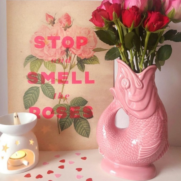 Gluggle Jug Baby Pink Lustre Original Gluggle Jug
