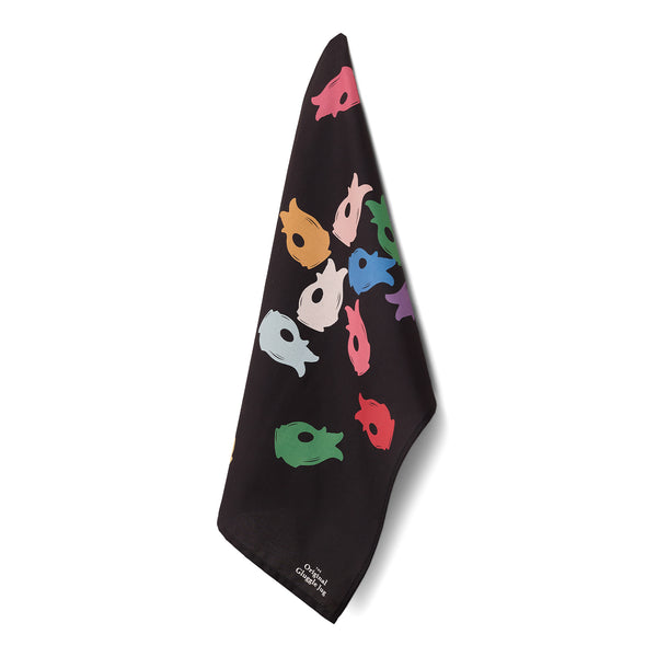 Gluggle Jug Flying Gluggles Black Tea Towel
