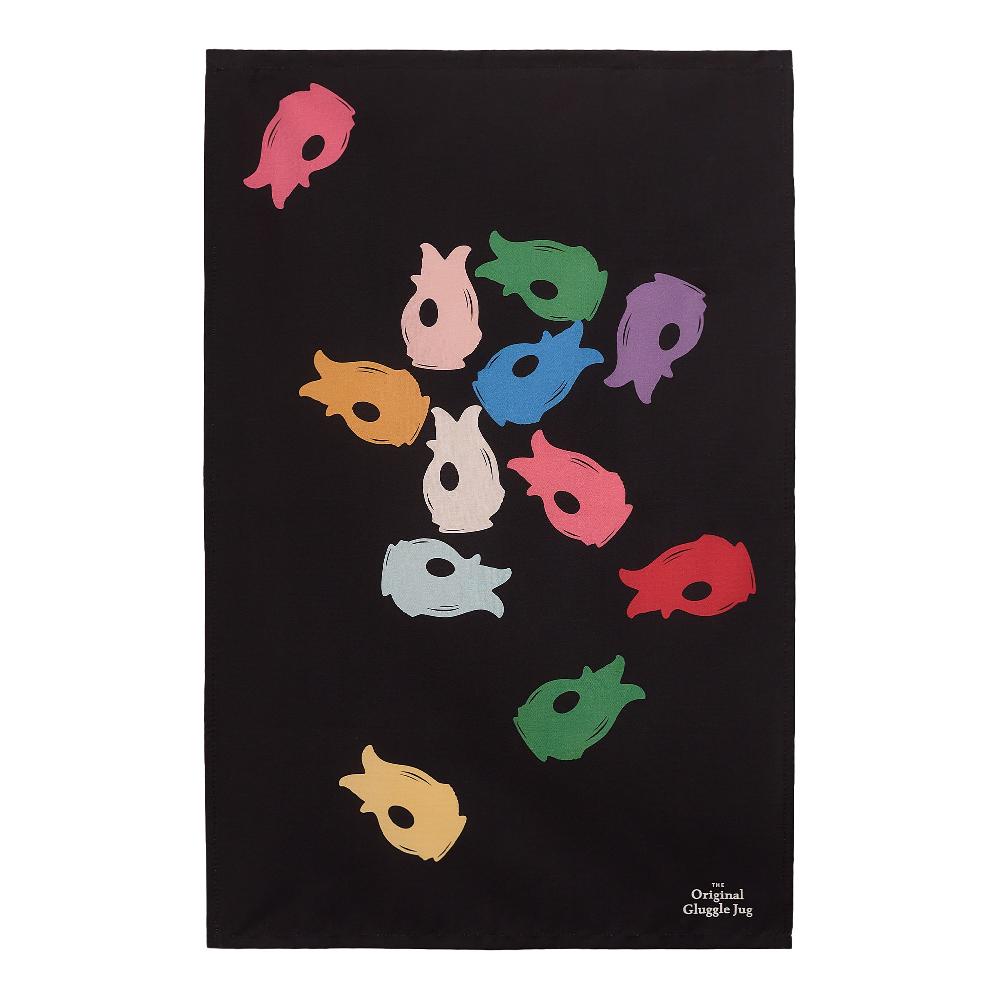 gluggle jug Flying Gluggles Black Tea Towel