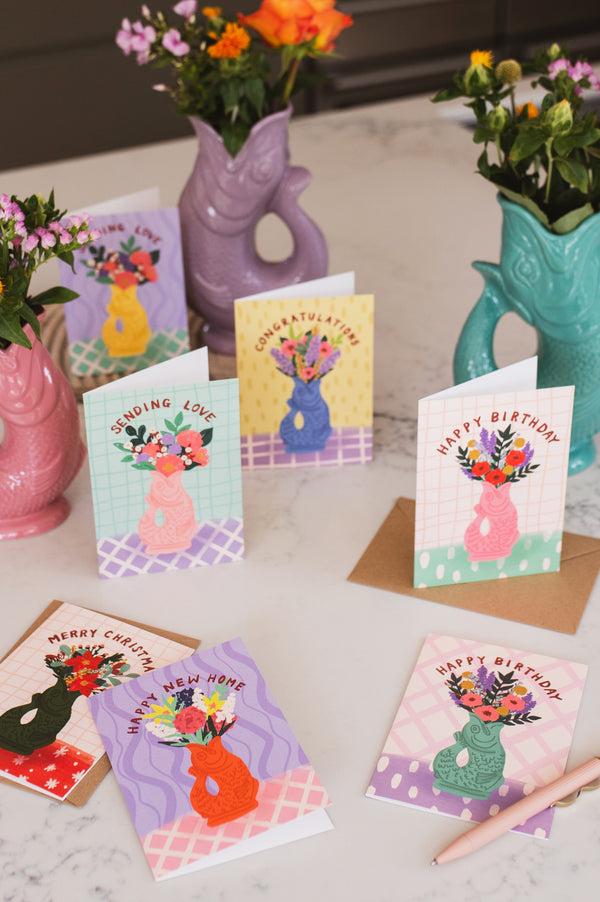 Gluggle Jug Just Married Greeting Card