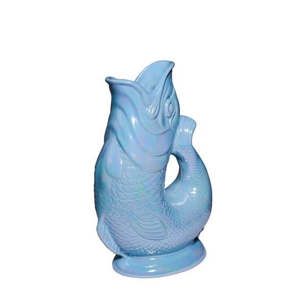 Gluggle Jug Pale Blue Lustre Original Gluggle Jug