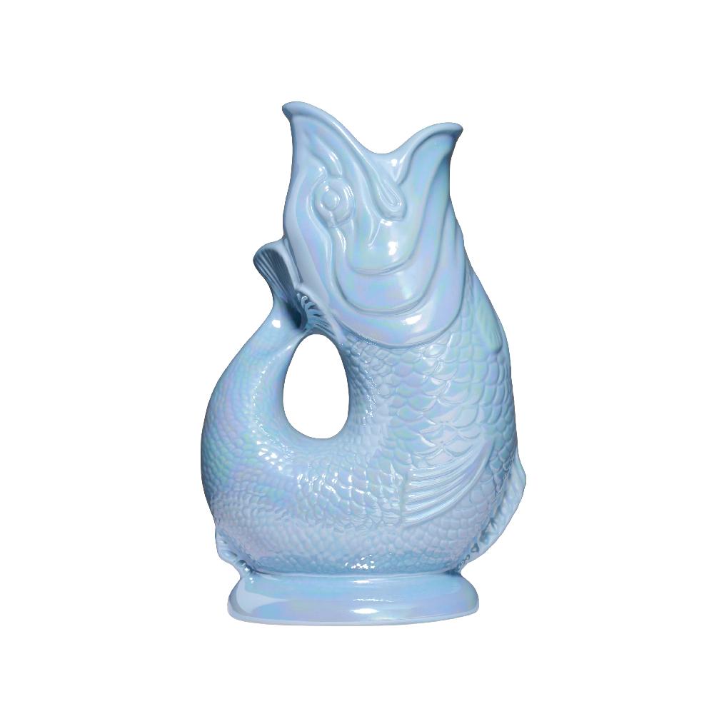 gluggle jug Pale Blue Lustre Original Gluggle Jug