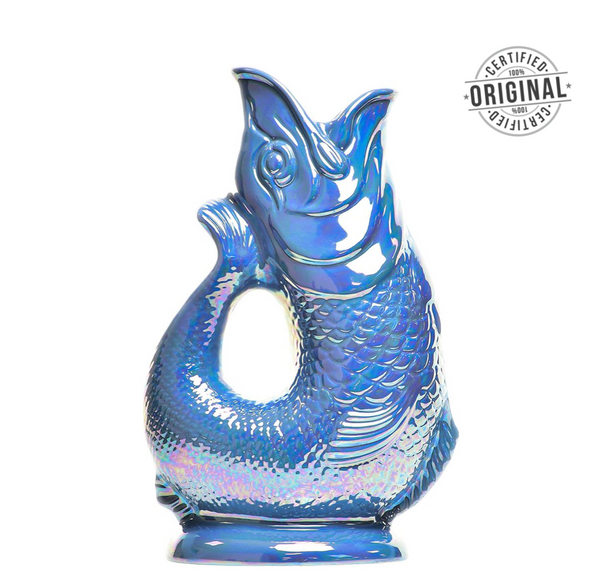 Gluggle Jug Sea Blue Lustre Original Gluggle Jug