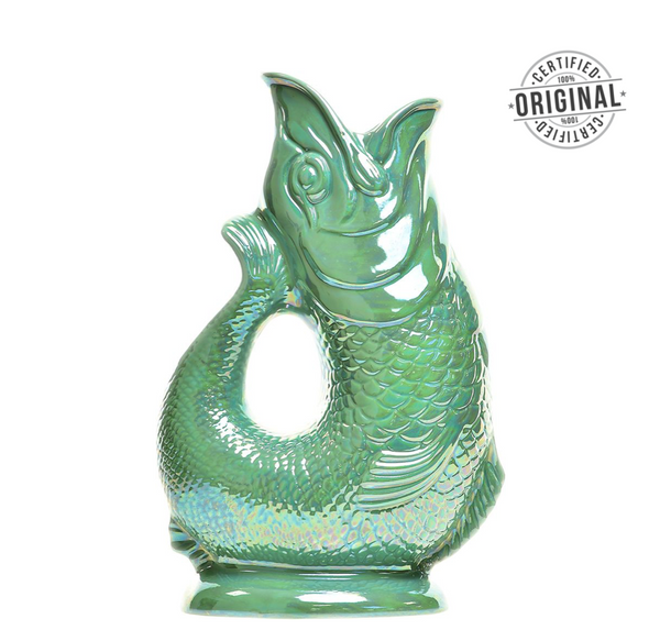 Gluggle Jug Sea Green Lustre Original Gluggle Jug