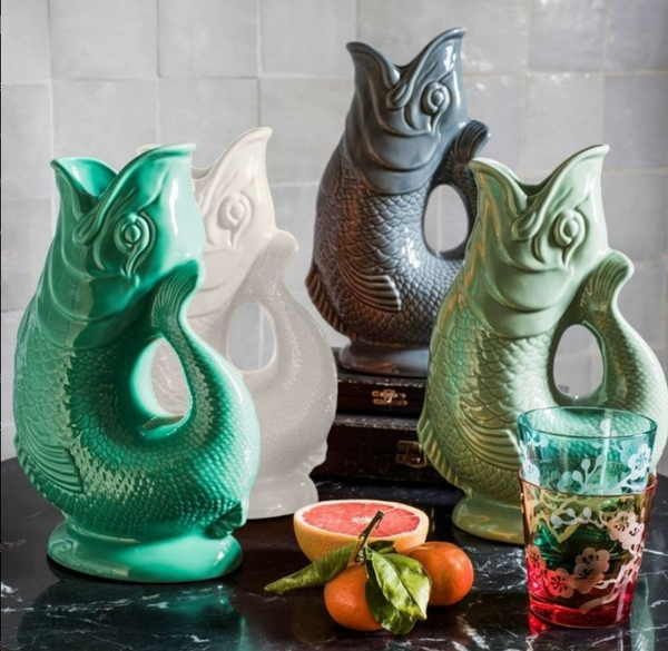 Gluggle Jug Sea Green Lustre Original Gluggle Jug