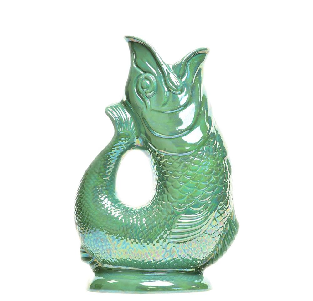 gluggle jug Sea Green Lustre Original Gluggle Jug