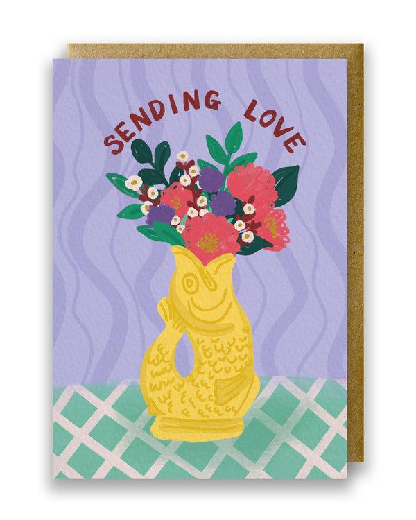 Gluggle Jug Sending Love Greeting Card