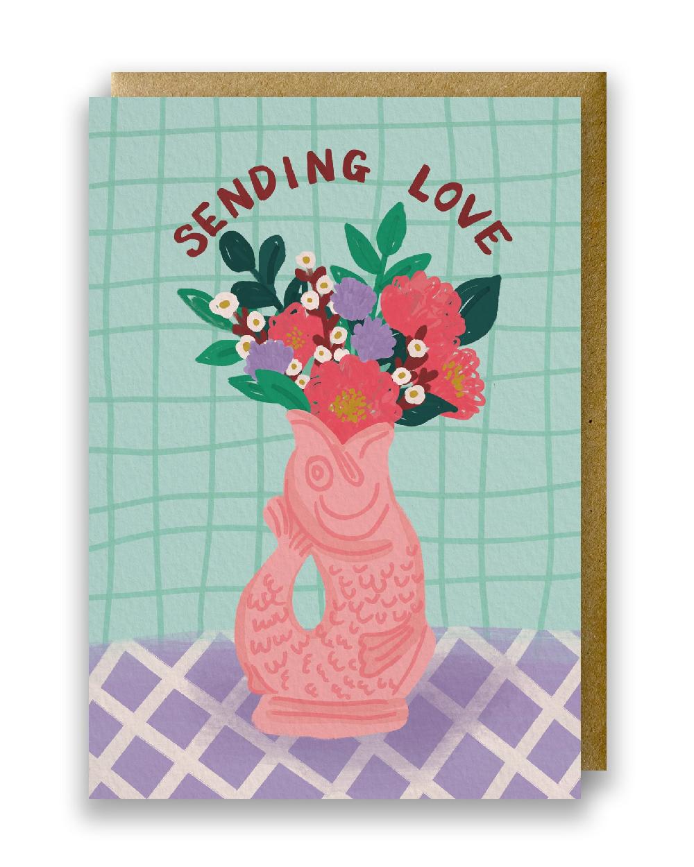 gluggle jug Sending Love Greeting Card