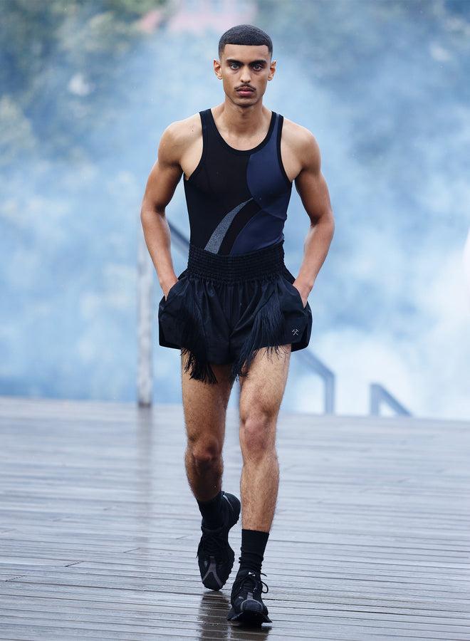 Gmbh BOXING SHORTS W FRINGES | BLACK