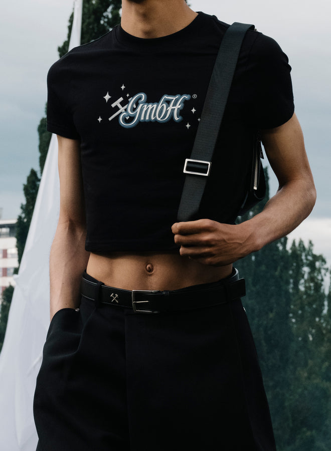 gmbh CROPPED TEE | BLACK