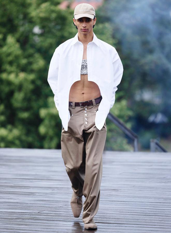 Gmbh GEIR SHIRT WITH CUT OUT | WHITE