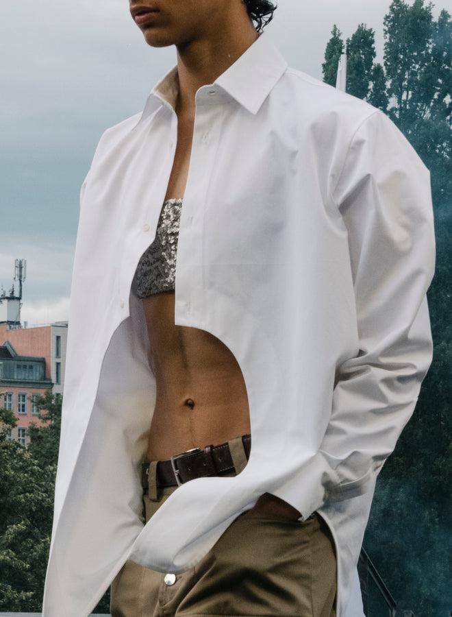 Gmbh GEIR SHIRT WITH CUT OUT | WHITE