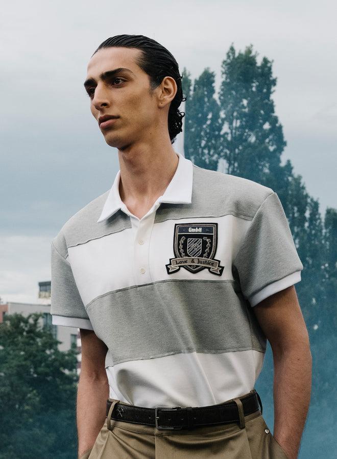 gmbh POLO SHIRT | WHITE/GREY