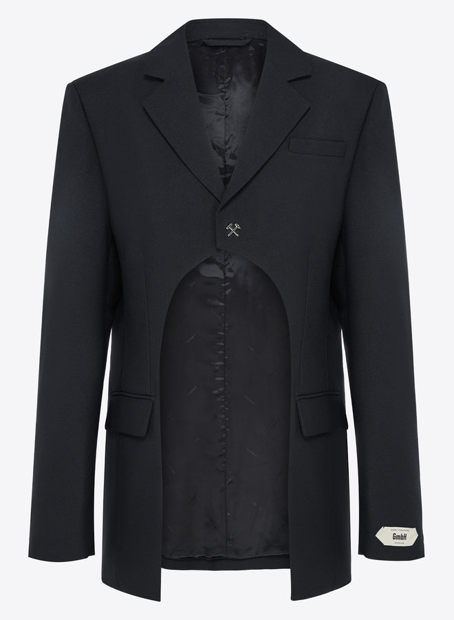 gmbh RILAN SUIT JACKET W. CUT OUT | BLACK