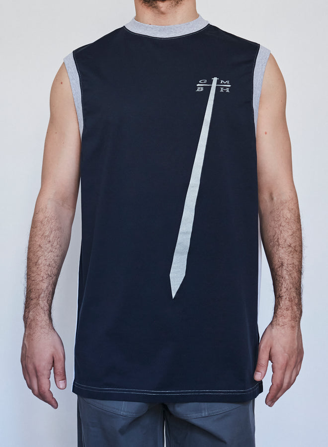 Gmbh SWORD SLEEVELESS TOPVY/WHITE/GREY