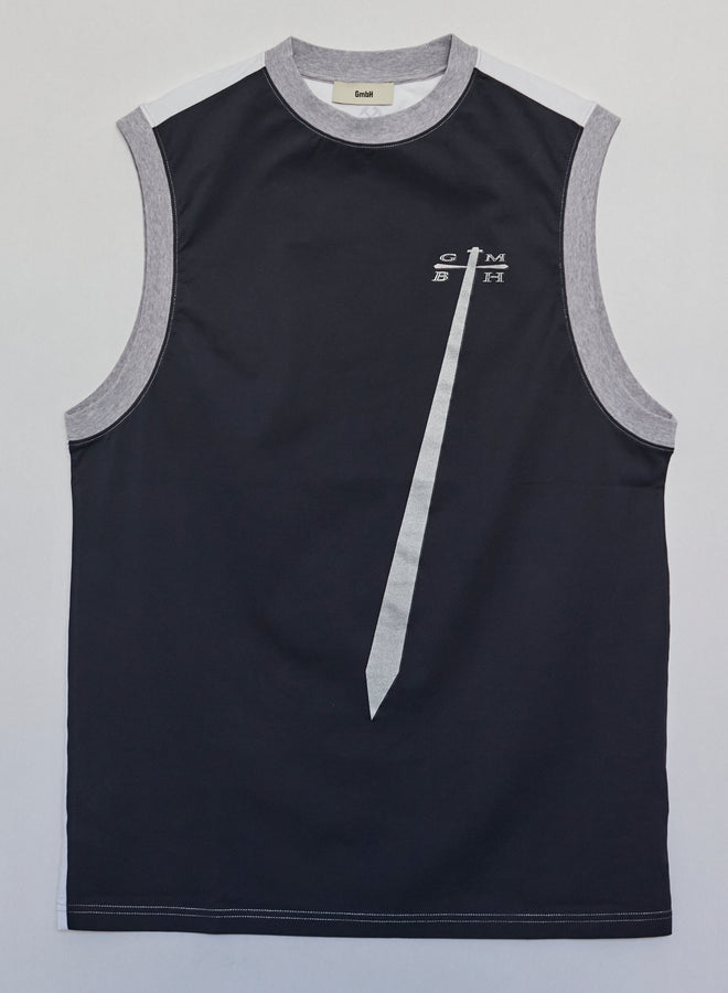 gmbh SWORD SLEEVELESS TOPVY/WHITE/GREY
