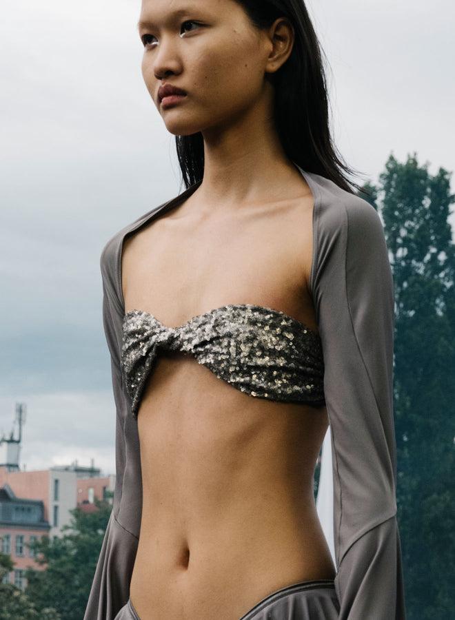gmbh TWIST SEQUIN TOP