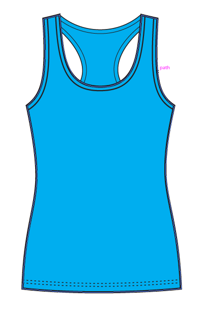 gmd Girls & Ladies Action Back Gym Singlet - Bright Blue