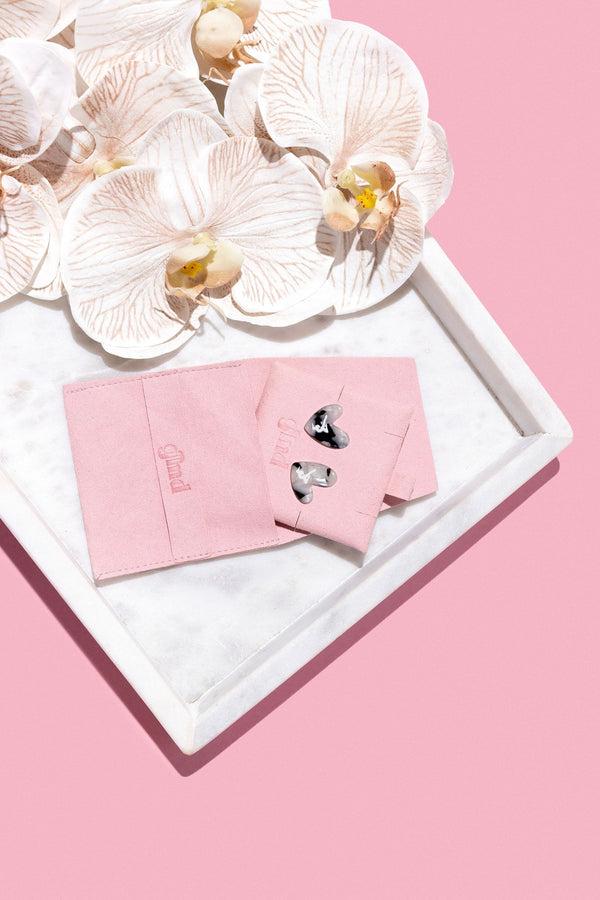 Gmd Black & White Heart Gymnast Earrings