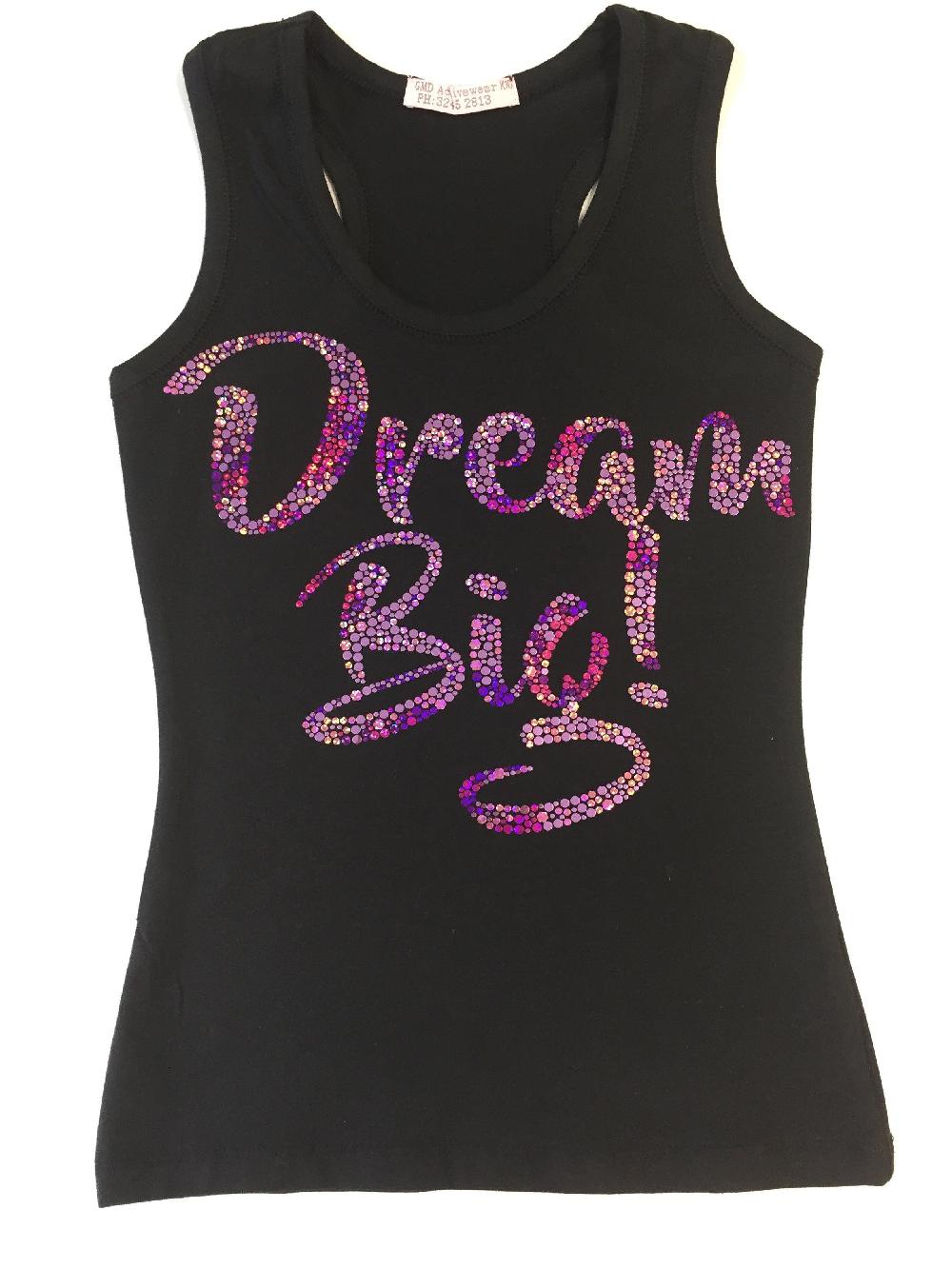 gmd Dream Big Purple Sequin Singlet