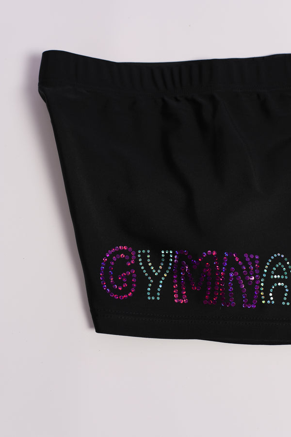 Gmd Dual Tone Gymnast Sequin Black Shorts