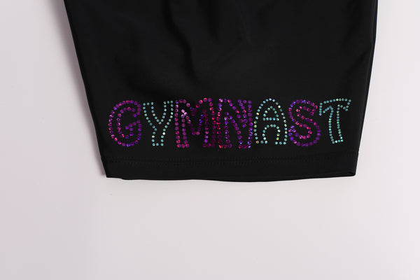 Gmd Dual Tone Gymnast Sequin Black Shorts