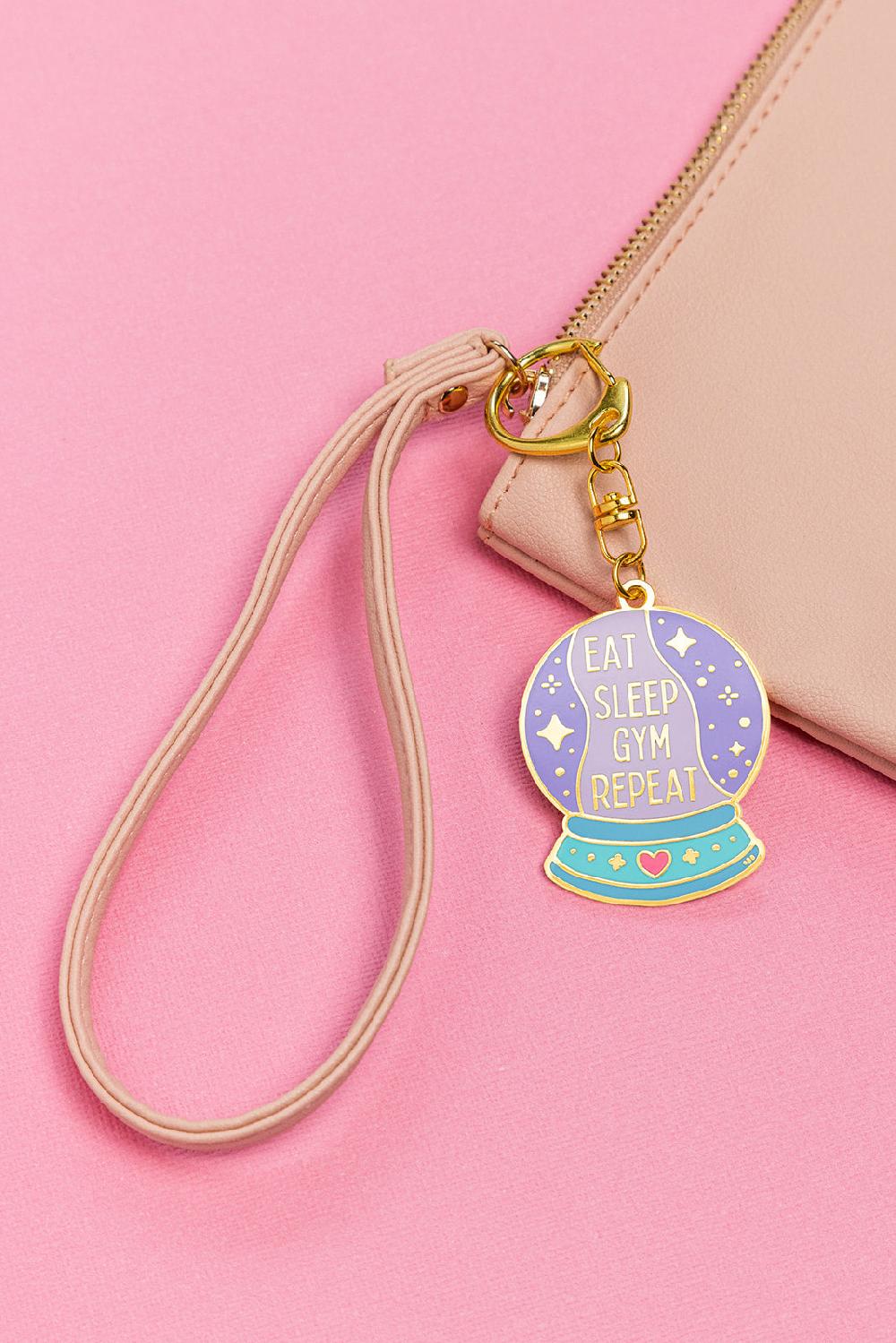 gmd Eat Sleep Gym Repeat Key Ring