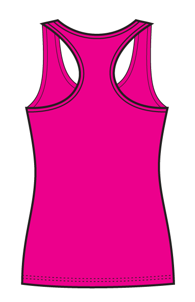 Gmd Girls & Ladies Action Back Gym Singlet - Hot Pink