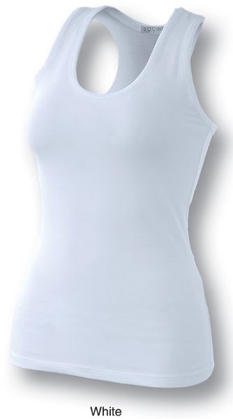 gmd Girls & Ladies Action Back Gym Singlet - White