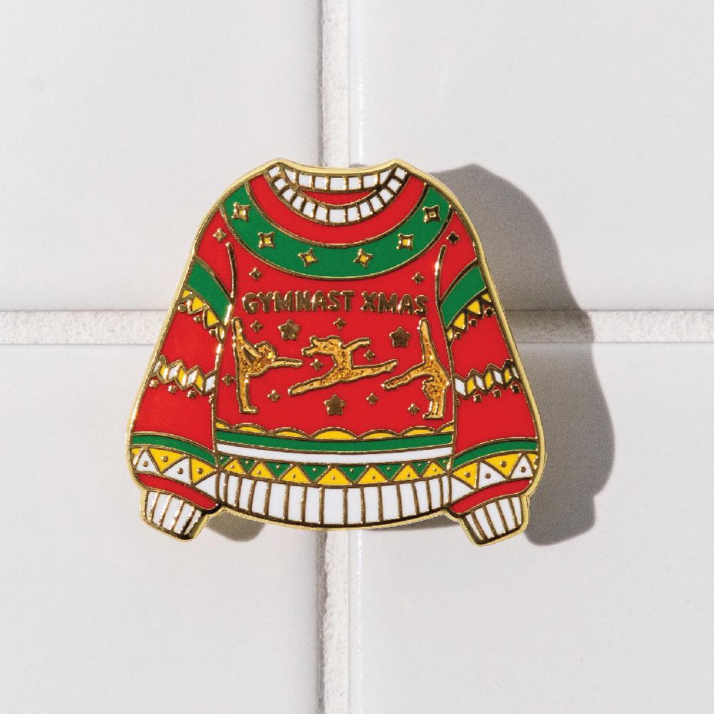 gmd Gymnast Xmas Sweater Pin