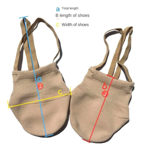 Gmd Half Knitted Toe Socks Girls Gymnastics (1 Pair)