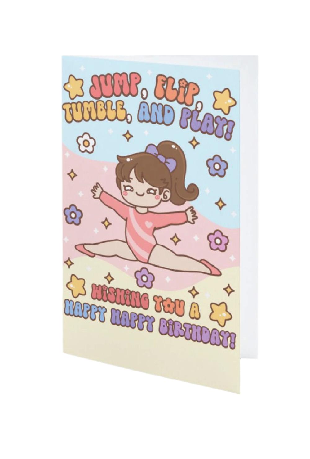 gmd Jump Flip & Tumble Birthday Card