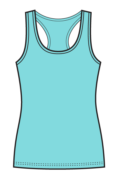 gmd Ladies Action Back Gym Singlet - Mint