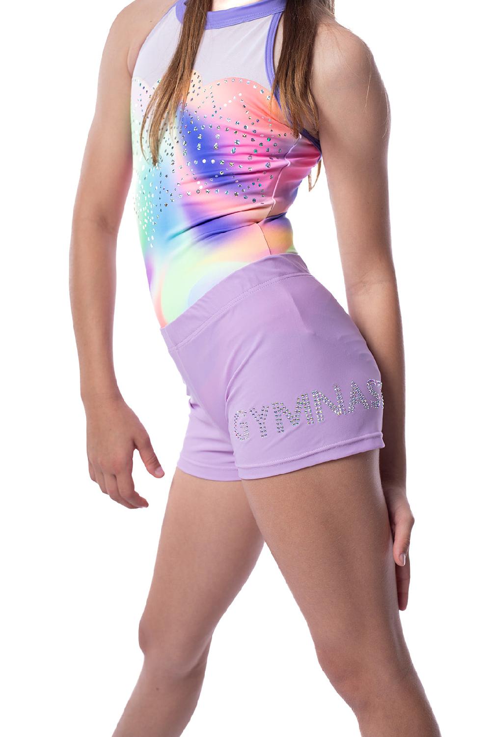 gmd Lilac Gymnast Crystal Shorts