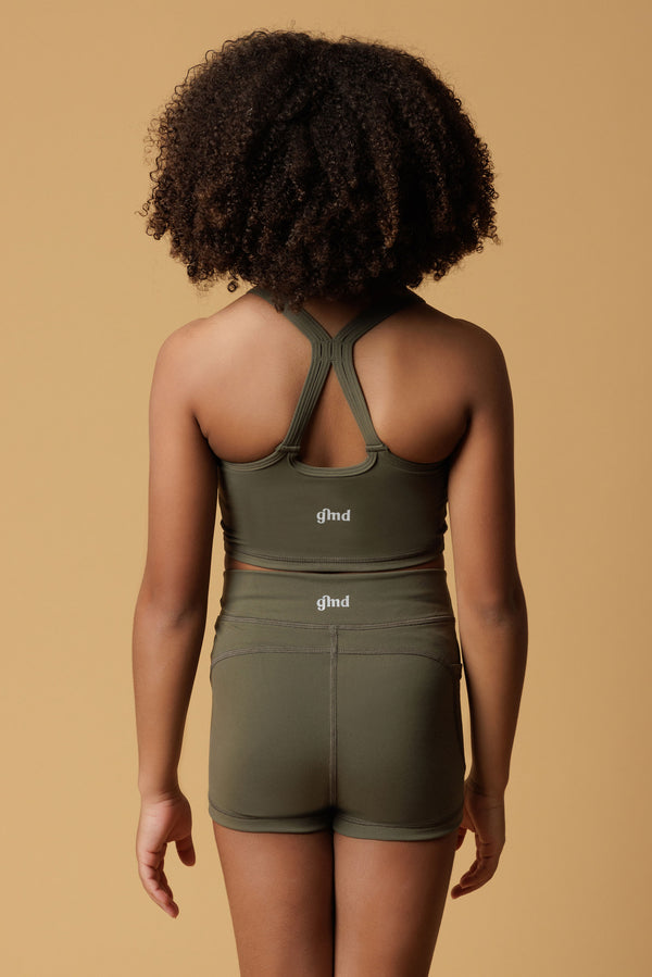 Gmd Luxe Army Crop Top