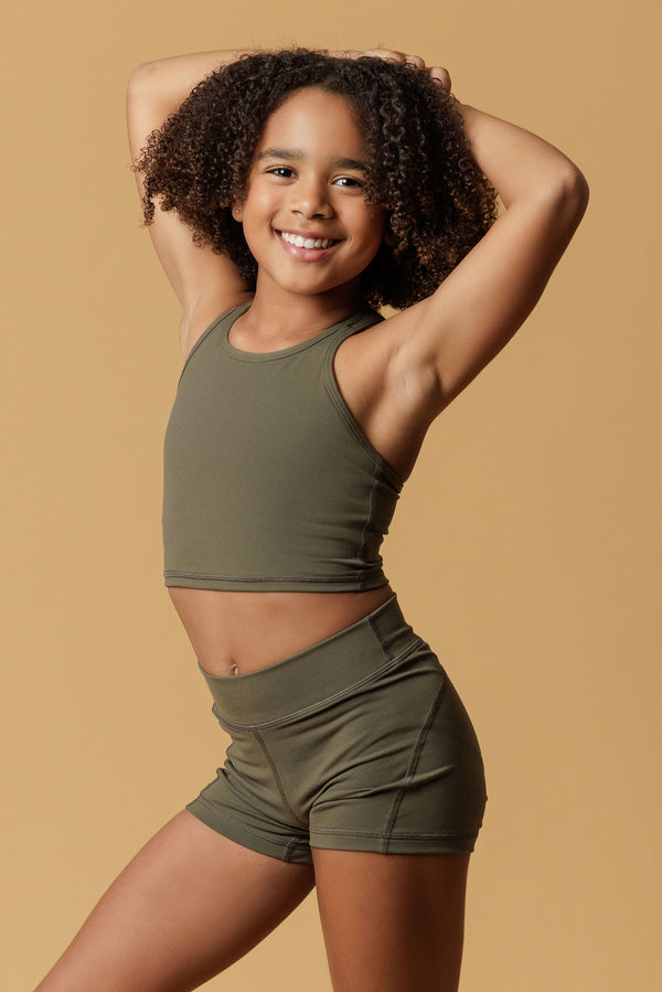 Gmd Luxe Army Crop Top